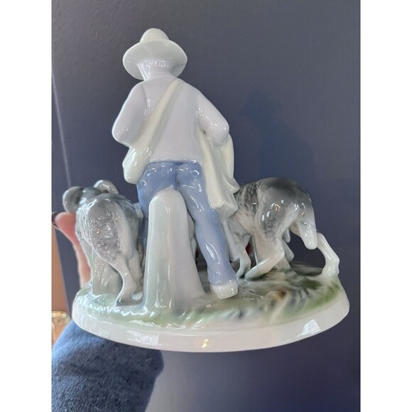 Golden Crown E R Germany Gerold Porzellan Bavaria Shepherd Sheep Figurine - Picture 5 of 12